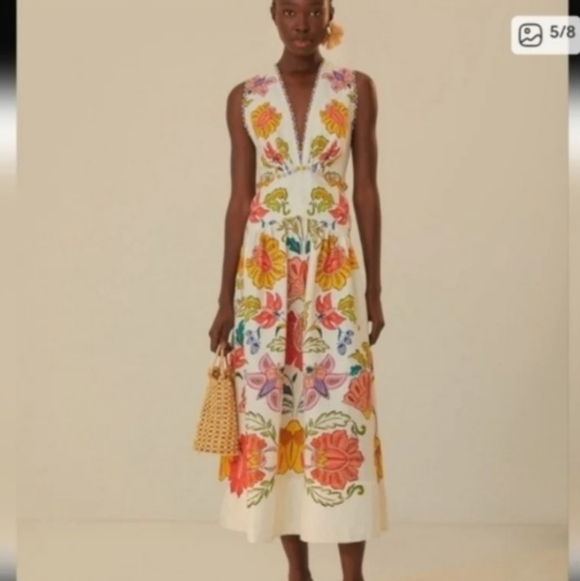 Farm Rio Floral Insects Mididress - Picture 4 of 7